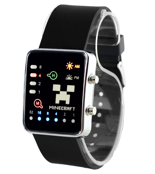 Часы наручные Майнкрафт со светодиодами