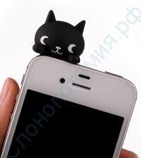 Штекер для iPhone в разъем для наушников Большой котик