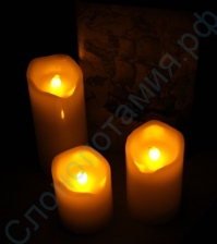 Светодиодная восковая свеча 12 см