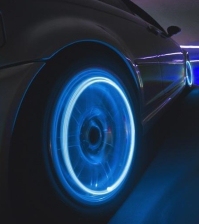 Комплект из 4 синих LED подсветок для колес автомобиля