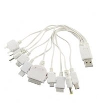 USB кабель для зарядки 10 в 1 белый