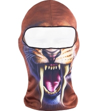Лыжная маска балаклава с рисунком Тигр с пастью