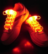 Светящиеся оранжевые LED шнурки